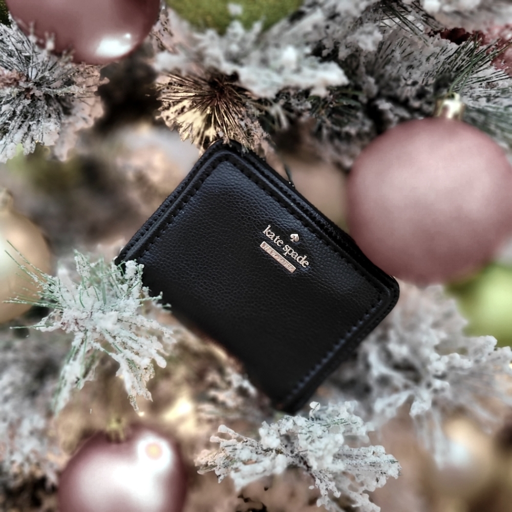 Kate Spade Zip Around Card Case Keychain Wallet